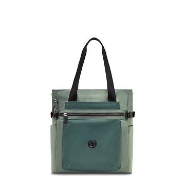 Kipling Faiza 15" Tote Bag Laptop Bags Fern Green Mix | AU 1296WN